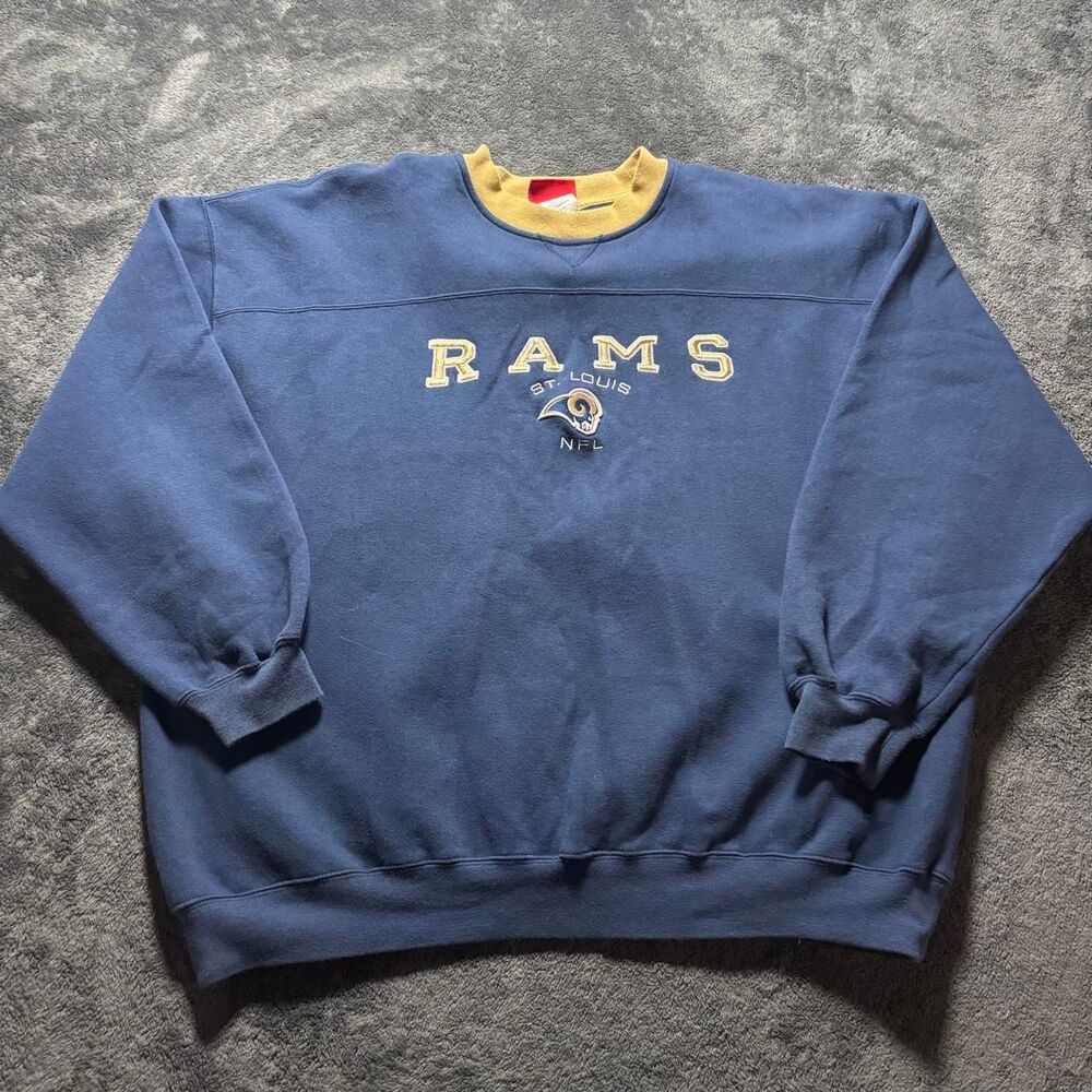 Vintage Los Angeles Rams Sweatshirt Men’s 2XL Blue NFL St Louis Fleece